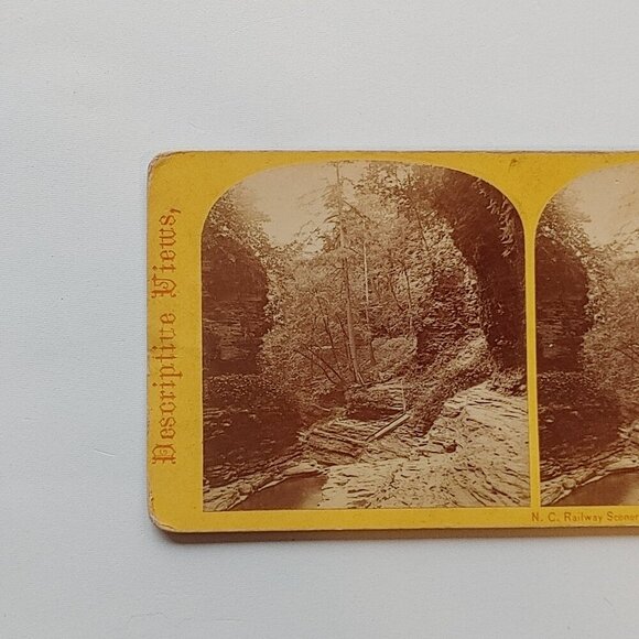 Stereoview North Carolina Railway Scenery from Niagara to Watkins Glen New York - Picture 3 of 7